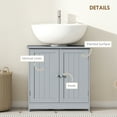 thumbnail image 5 of HOMCOM Under Sink Bathroom Cabinet with 2 Doors and Shelf, Pedestal Sink Bathroom Vanity Furniture, Gray, 5 of 9