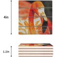 thumbnail image 3 of XDDJA Flamingo Set of 6 Coaster for Drinks, Absorbent Ceramic Stone Coasters Cup Mat with Cork Base for Home Kitchen Room Coffee Table Bar Decor, 3 of 4