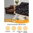 thumbnail image 5 of Colorful Polka Dot Couch Cover, Modern Minimalist Geometric Black Sofa Cover Blanket for 2 Seat Cushion, Sectional Sofa Slipcover Furniture Protector for Living Room Bedroom 71''x102'', 5 of 9