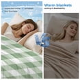 thumbnail image 2 of Sage Green Buffalo Plaid Cooling Blanket,Lightweight Breathable Summer Throw Blanket with Double Sided Cold Effect,Green White Checkered Farmhouse Picnic Blankets Bed Sheet for Hot Sleepers 60"x80", 2 of 8