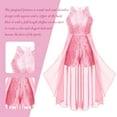 thumbnail image 6 of Miutii Kids Flower Girls Dress Sparkly Sequins Wedding Ball Gown Princess Birthday Pageant Maxi Pink 12, 6 of 7