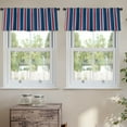thumbnail image 2 of LALILO Kitchen Curtain Valance Red White And Blue Rod Pocket Window Curtain 52"x 18" Set of 2, 2 of 6
