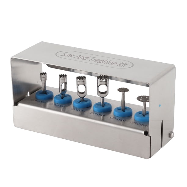 Soporte Para Fresa De Trépano , Kit De Taladros De Trépano , Metal, 6 Piezas, Herramientas De Cirugía, Sin Rebabas, De 4 A 10 Mm Para Dentistas Para Clínicas