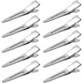 thumbnail image 1 of 50 Pices De Pinces Cheveux Boucls (argent), Pinces Cheveux Boucls Une Seule Dent De 4,5 Cm Avec Pinces Cheveux En Crocodile En Mtal Pour Exten, 1 of 5