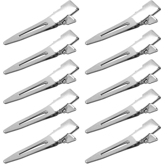 50 Pices De Pinces Cheveux Boucls (argent), Pinces Cheveux Boucls Une Seule Dent De 4,5 Cm Avec Pinces Cheveux En Crocodile En Mtal Pour Exten