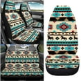 thumbnail image 2 of Qpednta Hippie Flowers Automobile Seat Cover Sets 4 Pcs, Front Seat Protector Carseat Rear Split Bench Cover Comfortable Universal for Car Truck SUV Easy to Install, 2 of 7