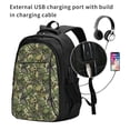 thumbnail image 2 of Vsdgher Green Skulls Print Travel Laptop Backpack, Laptops Backpack with USB Charging Port, Water Resistant Computer Bag Gift for Men & Women, 2 of 7