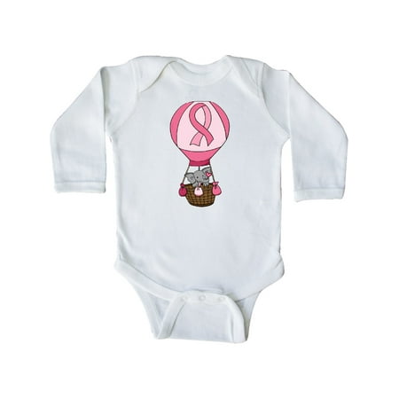 

Inktastic Pink Awareness Elephant Gift Baby Boy or Baby Girl Long Sleeve Bodysuit