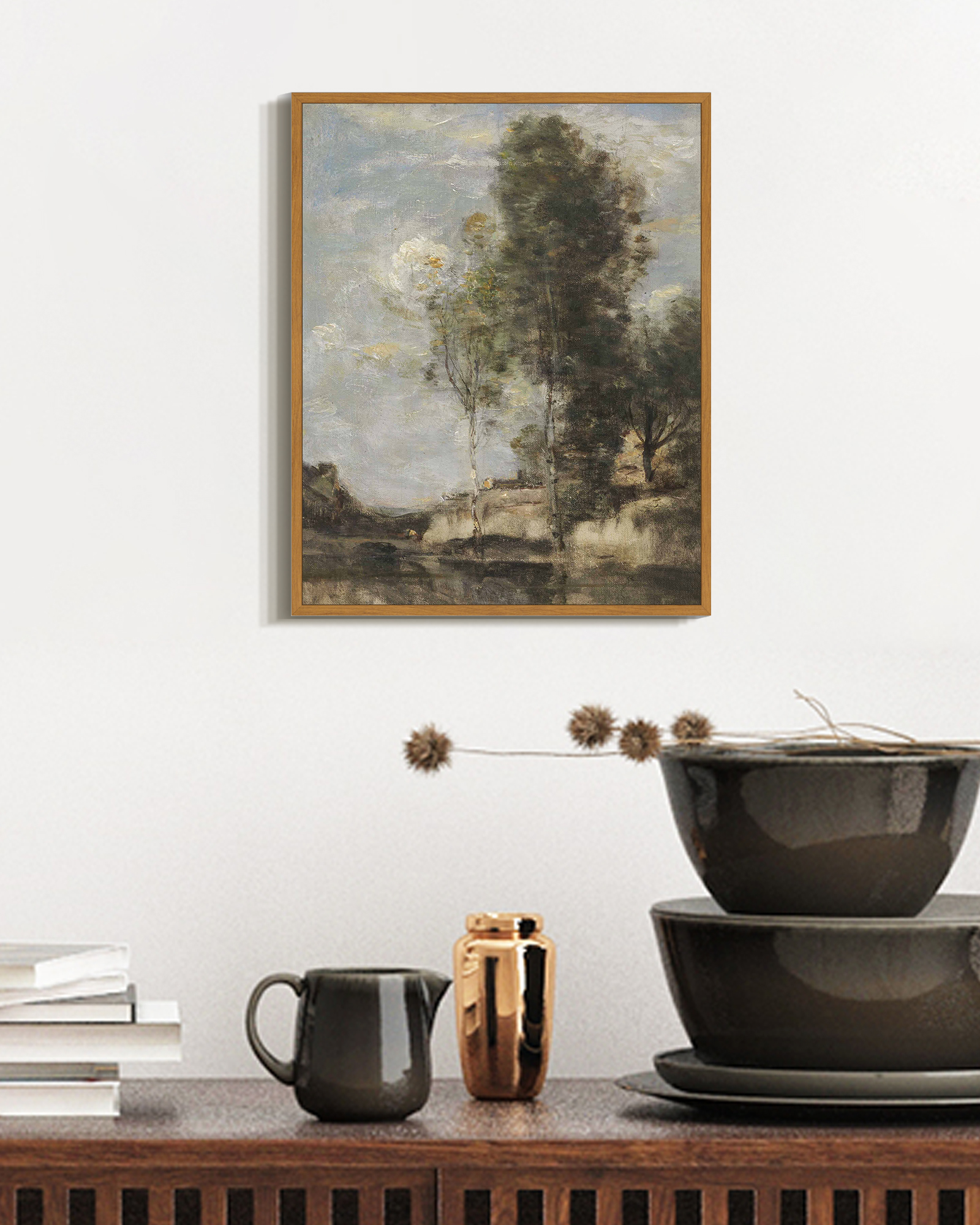 Drsoum Vintage Landscape Framed Wall Art, 8x10 In photo 2