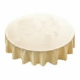 thumbnail image 2 of GDDTOY DecorUhome Heavy Duty Vinyl Tablecloth Round Table Cloth Wipeable Floral Dining Table Cover Brown Tablecloths Polyester, 2 of 4