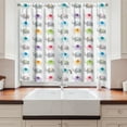 thumbnail image 2 of Ambesonne Cartoon Kitchen Curtains, Colorful Fun Elephants, 55"x39", Multicolor, 2 of 3