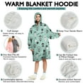 thumbnail image 5 of Wearable Oversized Blanket,Cartoon Skull Pattern Wearable Blanket Hoodie for Adults,Cozy Hooded Blankets with Super Pockets,Super Warm Fuzzy Pullover for Women & Men, 5 of 6