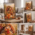 thumbnail image 4 of Thanksgiving Turkey Pearl Art Kit, DIY Fall Wall Decor with Pumpkins Sunflowers Maple Leaves, Sparkling Canvas Craft for Adults Beginners, Seasonal Home Decoration Gift, 4 of 5