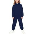 thumbnail image 5 of LIJCC Kid Girls 2 Piece Lounge Set Airport Outfits Lounge Hoodie Sweatsuit Sets Oversized Sweatshirt Baggy Comfy Sweatpants with Pockets Fall Fashion Outfits, 5 of 8