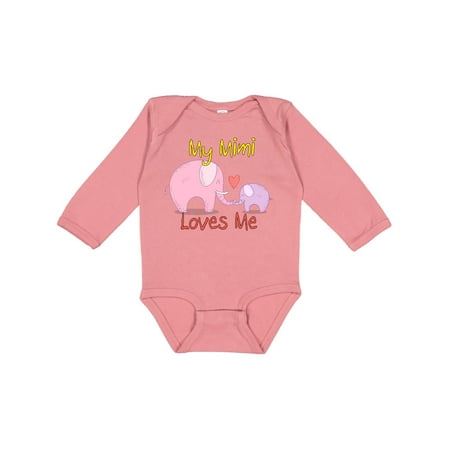 

Inktastic My Mimi Loves Me Gift Baby Boy or Baby Girl Long Sleeve Bodysuit