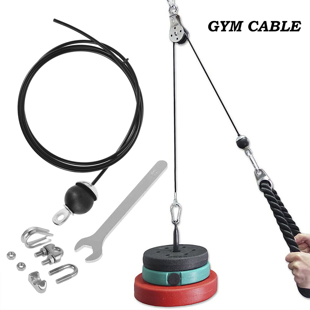 Gym Wire Rope Cable Wire Fitness Home Pulley Attachment Heavy Duty Steel 1M-8M 