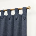 thumbnail image 3 of Nicole Miller New York Peterson Cotton Blend Tuxedo Tab Top Light Filtering Curtain Panels, 54"x 108", Indigo, Set of 2, 3 of 7