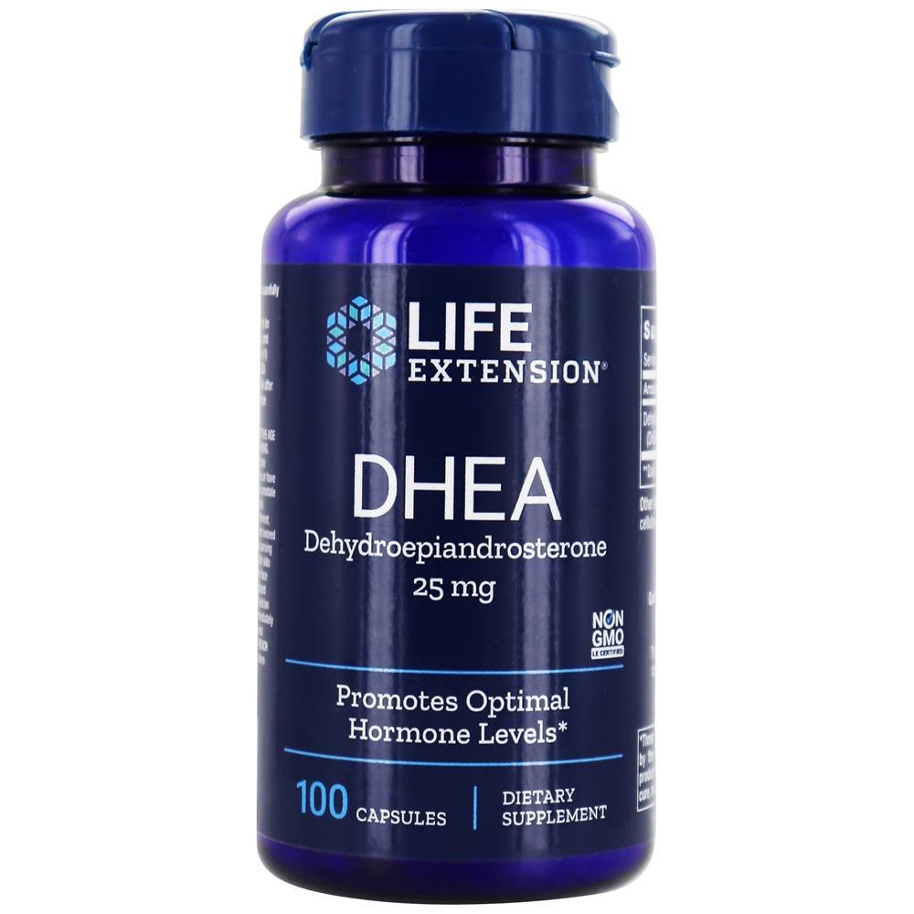 Life Extension DHEA Dehydroepiandrosterone 25 mg. 100 Capsules