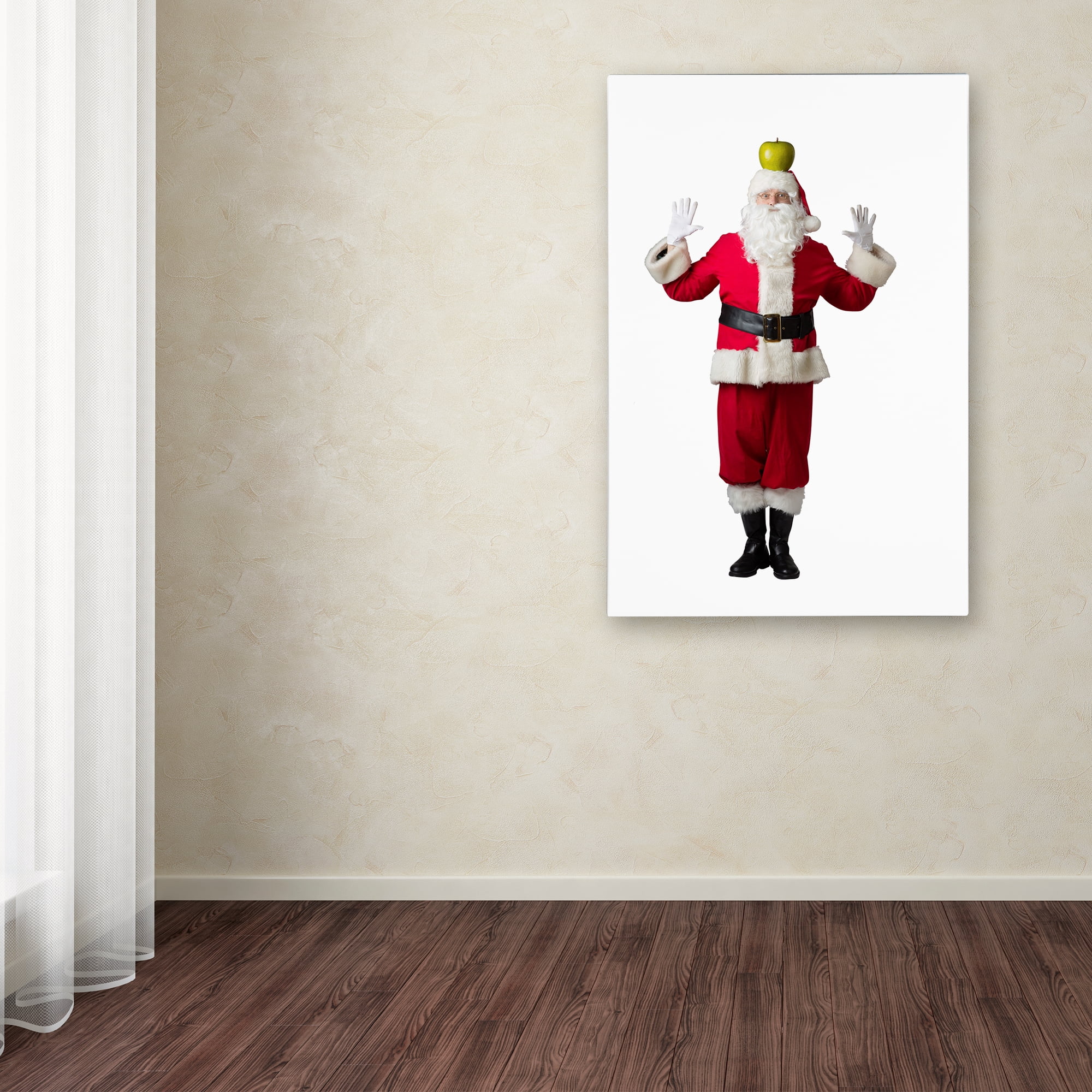 Trademark Fine Art 'Santa-apple2-12106' Canvas Art by Ed Wheeler