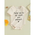 thumbnail image 3 of CIYCuIT Baby Girls Boys Summer Romper Short Sleeve Letter Print Jumpsuit Newborn Infant Casual Crew Neck T-shirt Bodysuit 3M 6M 12M 18M, 3 of 9