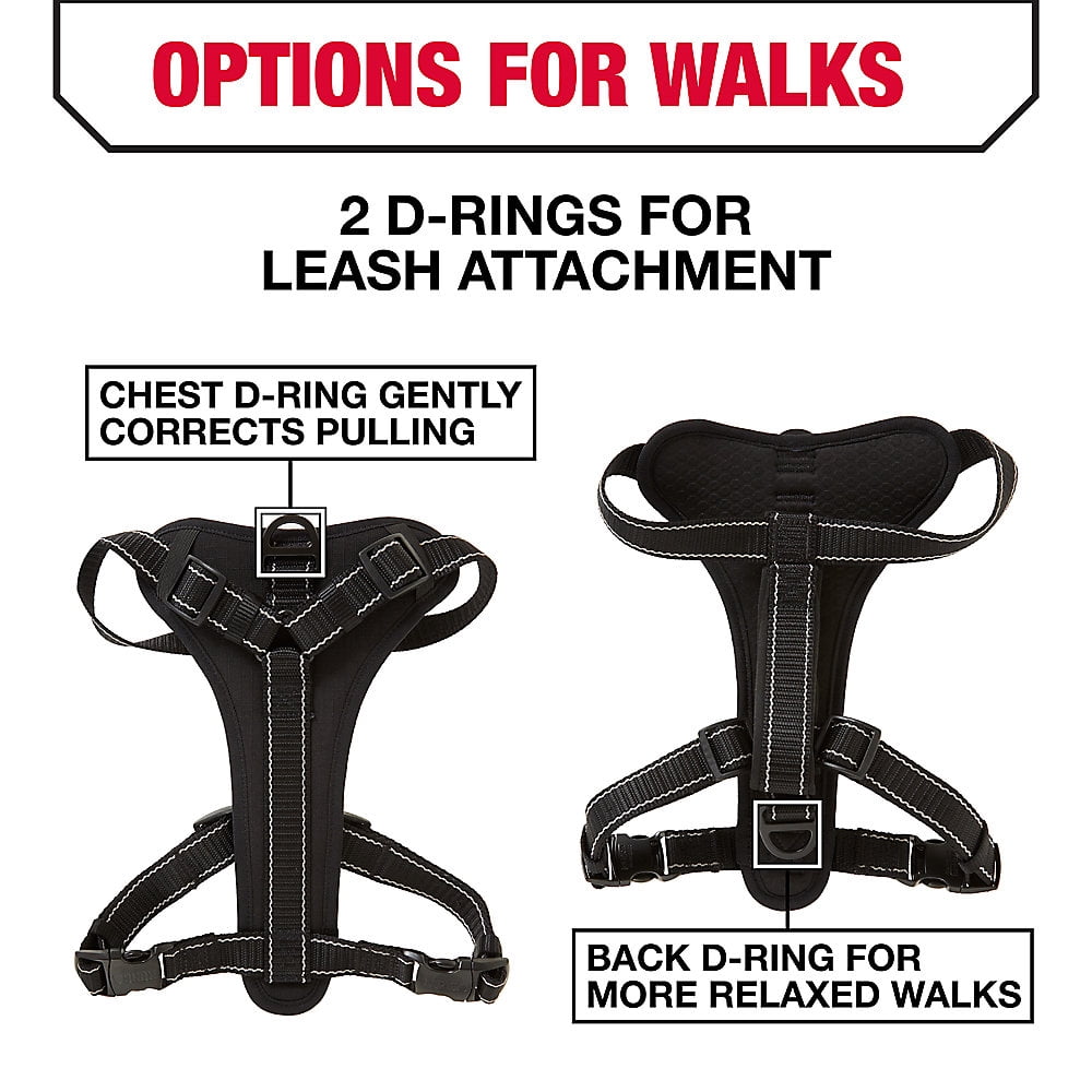 KONG Max Ultra Durable Neoprene Padded Chest Plate Dog Harness offered by The Barker Company (Black, Large)