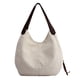 thumbnail image 1 of Los bolsos de lona sencillos son elegantes y versátiles. Blanco arroz, 1 of 5