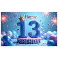 thumbnail image 5 of Colorful Design Happy 13 Birthday Banner Decorative Theme Decorative Design for Teen Party Birthday Celebration Indoor Use, 5 of 8