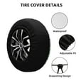 thumbnail image 4 of Easygdp Stamp Set Collection Automobile Tire Dust Cover, 14-17in Spare Tire Cover Universal Fit for Trailer, Car, Truck, SUV, Jeep - 17 inch, 4 of 9