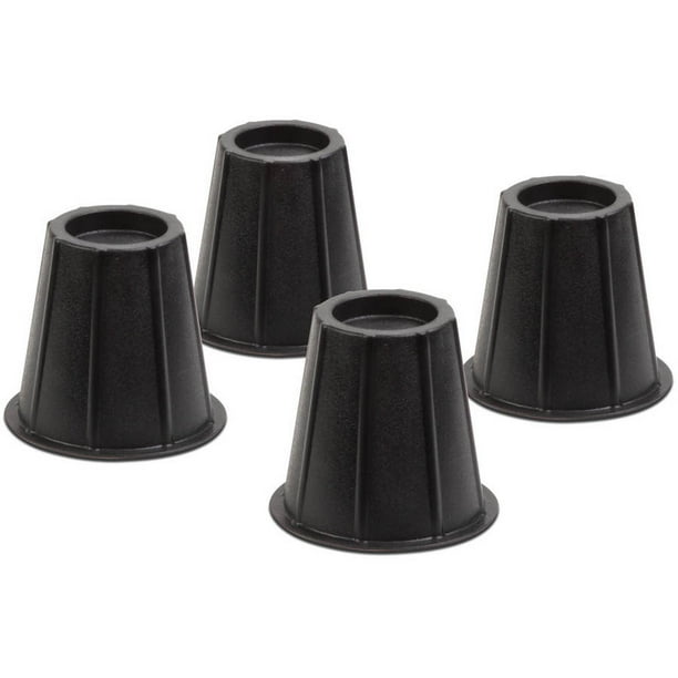 Honey Can Do 6" Round Bed Risers, BlackSet of 4
