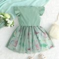 thumbnail image 1 of Vedolay Little Girls Dresses Girls Flip Sequin Dress Unicorn Rainbow Casual Swing Party Shirt Dress,Green 3-4 Years, 1 of 5