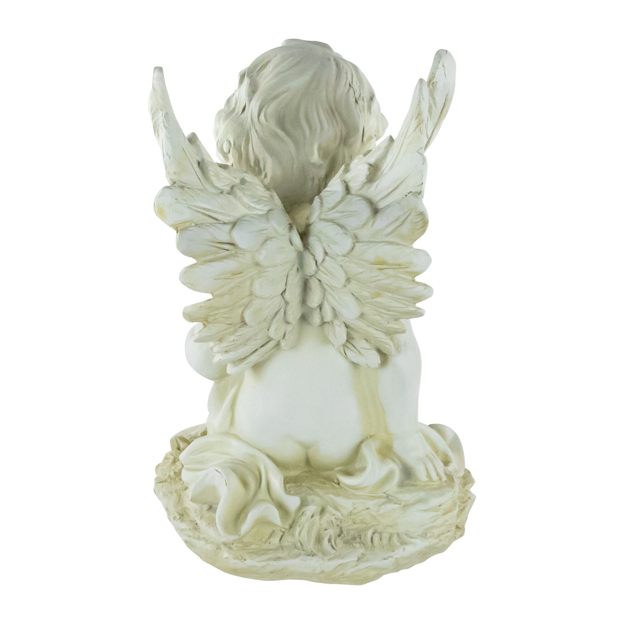 11.5" Ivory Sitting Cherub Angel with Book Outdoor Patio Garden Statue - image 4 of 4