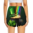 thumbnail image 4 of Xecao's St. Patrick's Day4 for a double-layer running short for women, perfect for gym, tennis, and more, featuring a convenient pocket., 4 of 9