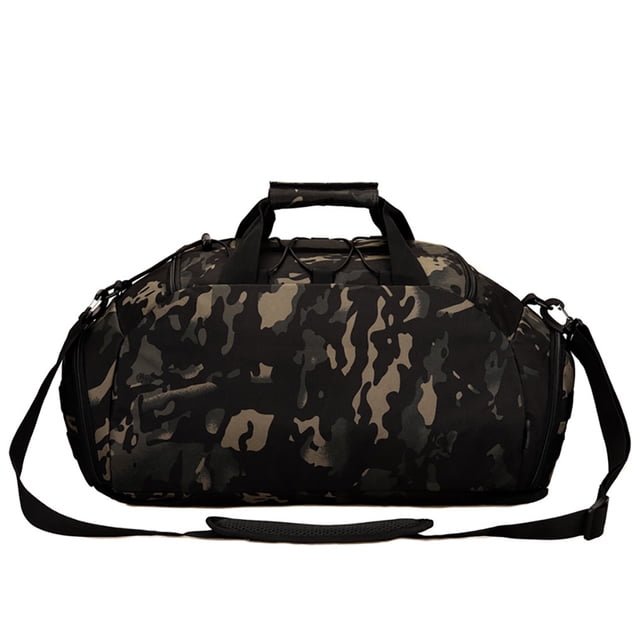 Eigraketly de 35L, bolso cruzado de nailon, ganchos de nailon impermeables, bolsas de mensajero, suministros para senderismo, accesorios de viaje, Mochilas de mochilero Camuflaje negro Eigraketly OD023075-03