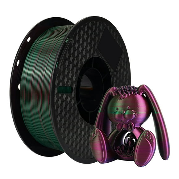 KINGROON Filament de Soie Multicolore pour Imprimantes 3D FDM - Rouge, Vert, Bleu - Bobine de 1KG - Diamètre 1.75mm - Température d'Impression 220-220°C