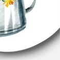 thumbnail image 3 of Designart 'Marigolds Roses and Peonies In Garden Watering Can' Farmhouse Circle Metal Wall Art 23x23 - Disc of 23, 3 of 5