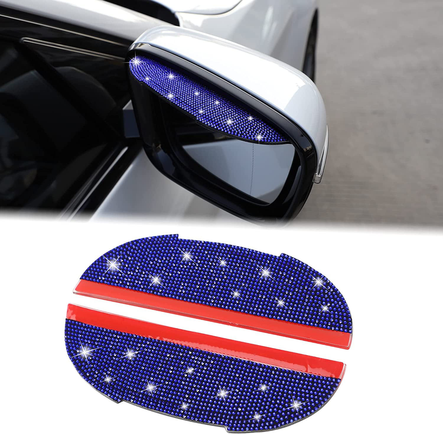 Pincuttee Mirror Rain Visor Eyebrow, Side Mirror Rain Guards,  Covers for Car Uniservial Fit 2 Pack : Automotive