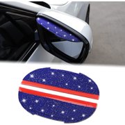 Car Rear View Mirror Rain Eyebrows Bling Rain Visor Guard Cryastal Rear Visor Rainproof Diamond-inlaid Car Side Mirror Rain Visor 2pcs Universal Decoration for Car, Truck, SUV(Light Blue)
