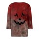 thumbnail image 5 of Camisa Henley informal de manga 3/4 para mujer, blusa con cuello en V y botones con estampado tie-dye para uso diario, 5 of 5