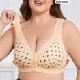 thumbnail image 5 of Women Plus Size Front Closure Bra U-Back Wireless Breathable Wide Strap Everyday Bra, 5 of 7