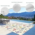thumbnail image 3 of Outdoor Rug 3x5 ft Dandelion Outdoor Large Area Rug Non Slip Rubber Colorful Spring Flowers Yellow Front Door Mat RV Rug Camping Carpet Patio Outdoor Rugs for Backyard Balcony Deck Porch Indoor, 3 of 9