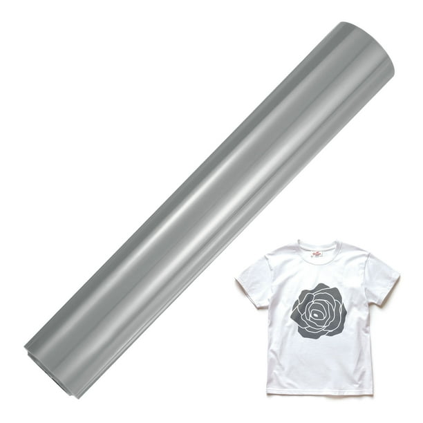 Uxcell 1 Hoja de Vinilo Puff 3D para Transferencia de Calor 10" x 6ft Gris para camisetas y proyectos de tela DIY
