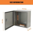 thumbnail image 6 of Steel Electrical Box, 16x16x8" Electrical Enclosure Box with Lock & Mounting Plate, Outdoor Junction Box IP66 Waterproof & Dustproof, 6 of 6
