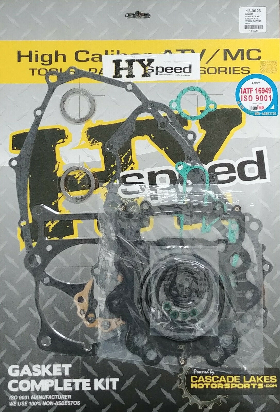 HYspeed Complete Gasket Kit Top & Bottom End Engine Set Yamaha Raptor