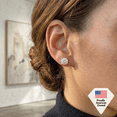 thumbnail image 6 of Cate & Chloe Magnolia 18k White Gold Plated Women's Stud Earrings with Sapphire Simulated Diamond, 6 of 9