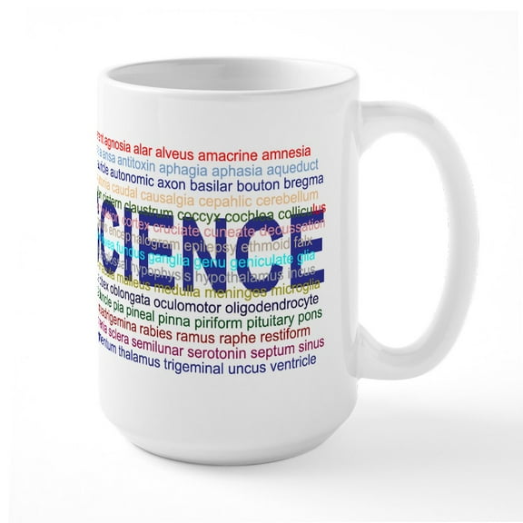 CafePress - Large Neuroscience Mug - 15 oz Ceramic Large White Novelty Mug