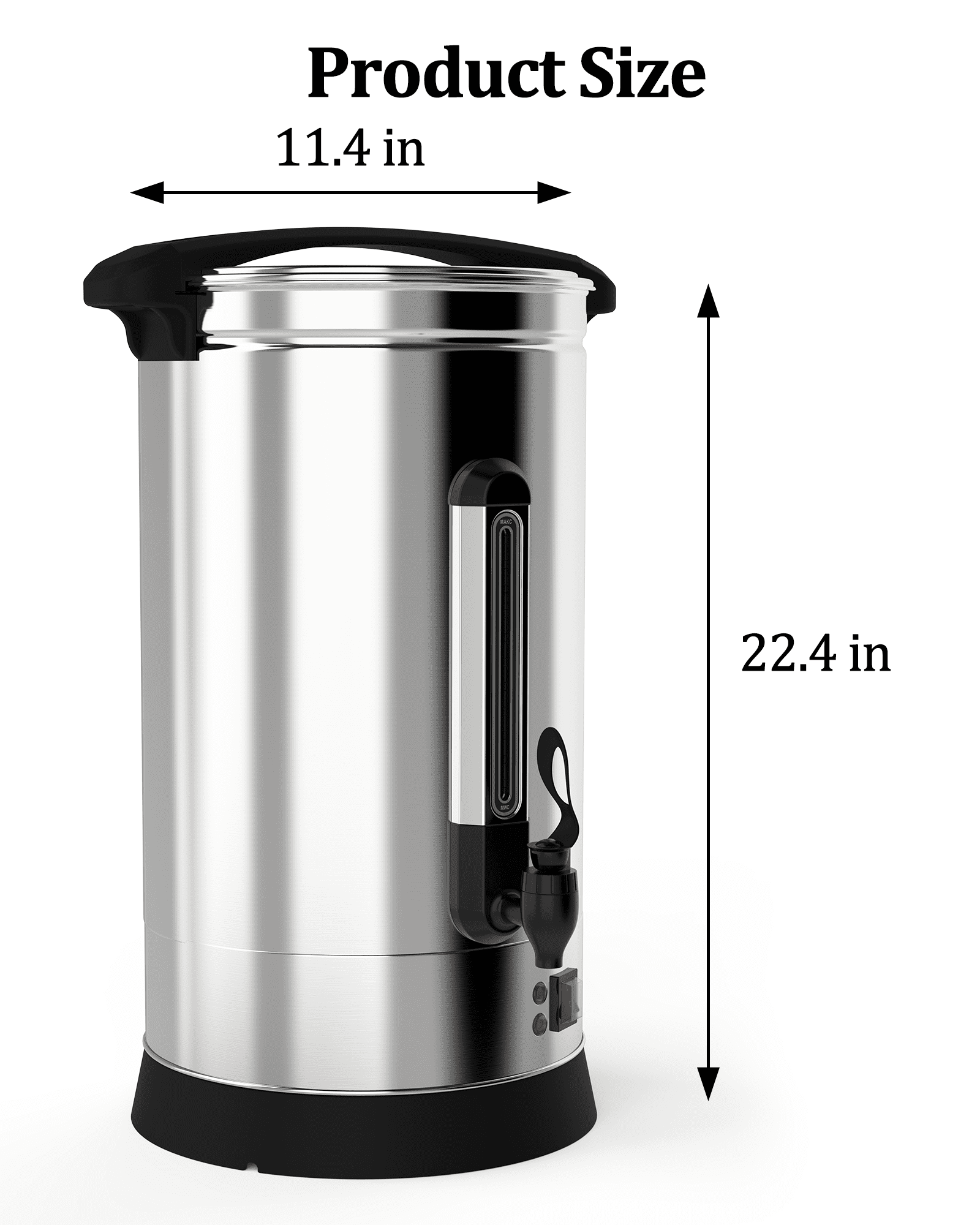 Titunjian Commercial Coffee Urn Stainless Steel Coffee Dispenser Coffee  Maker Quick Brewing Hot Beverage Dispenser Keep Warm Hot Water Urn for Home