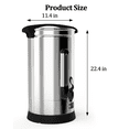 thumbnail image 4 of JoanKaren 110 Cup Coffee Urn and Hot Beverage Dispenser,Double Wall Stainless Steel,16L/4.2 Gallon, 4 of 7
