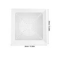 thumbnail image 2 of HONMEET White Bathroom Exhaust Fan Cover with Spring Lock Design for Vent ABS Material Square Ceiling 13.4x13.4 Inches, 2 of 8