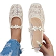 thumbnail image 6 of Jamicy Mesh Ballet Flats for Women Embroidered Floral Round Toe Mary Jane Comfortable Flat Shoes Casual Outerwear Shoes, 6 of 6