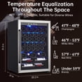 thumbnail image 3 of Yesurprise 36 Bottle Wine Fridge Wine Cooler Temperature Adjustment Range 40~61°F with Triple Pane Clear Glass Door Freestanding Wine Refrigerator for Red White and Champagne, 3 of 8